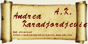 Andrea Karađorđević vizit kartica